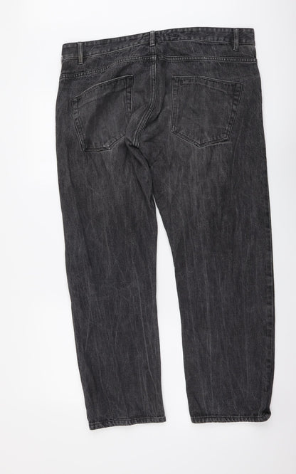 Womens UK Size 38 in Easy Regular Fit Straight Grey Jeans