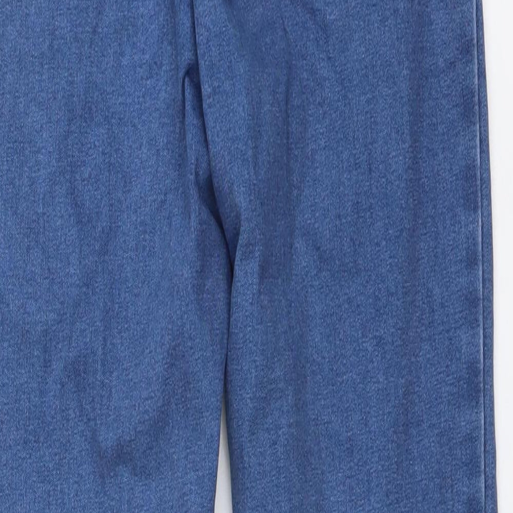 Denim & Co. Womens Blue Cotton Skinny Jeans Size 10 L25 in Regular Button