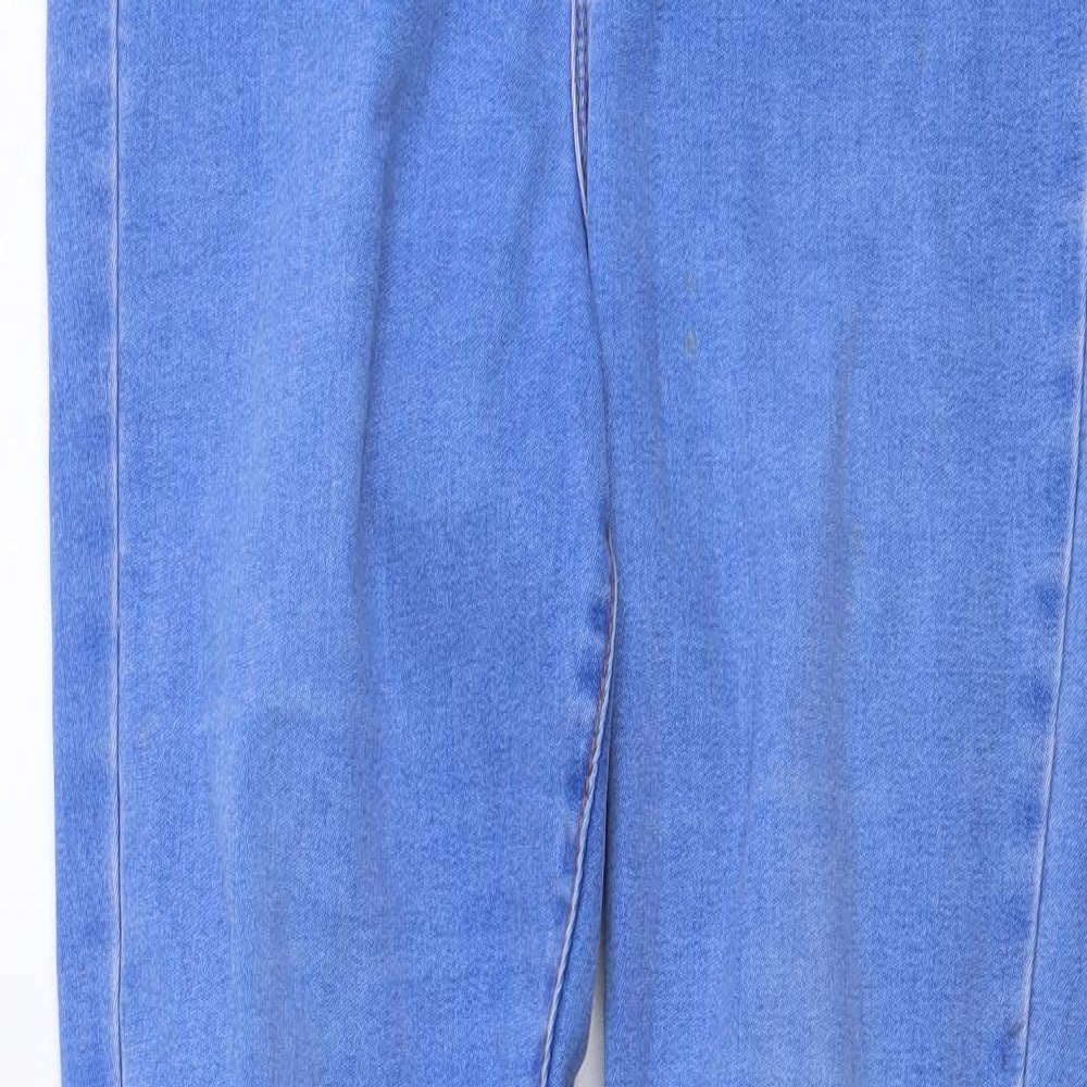 Denim & Co. Womens Blue Cotton Skinny Jeans Size 10 L26 in Regular Button