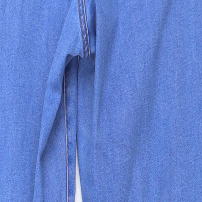 Denim & Co. Womens Blue Cotton Skinny Jeans Size 10 L26 in Regular Button