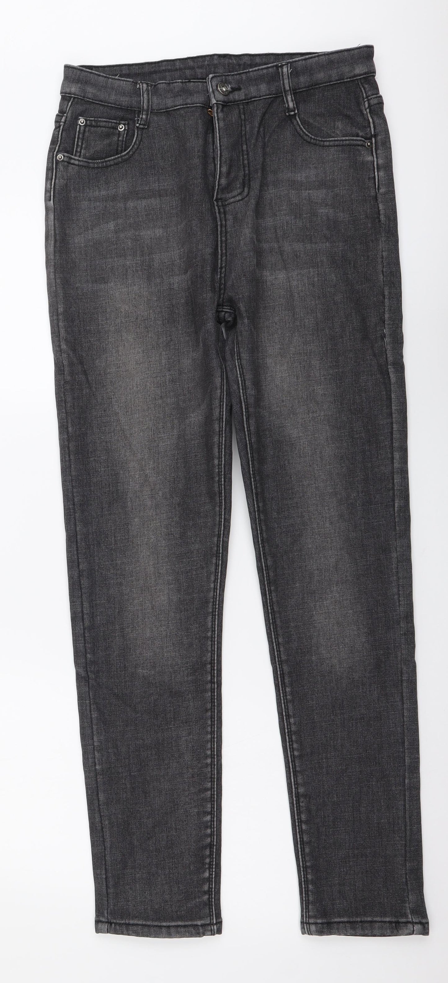 Womens UK Size 28 in Preworn Regular Fit Skinny Grey Jeans