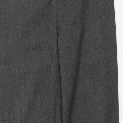 Aspire Womens Grey Polyester Trousers Size 24 in L30 in Regular Button