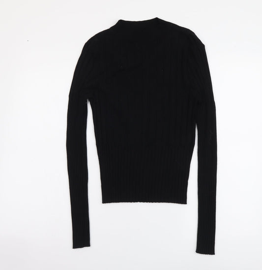 Womens UK Size L Brave Soul Black Henley Jumper