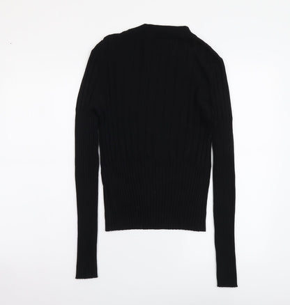 Womens UK Size L Brave Soul Black Henley Jumper