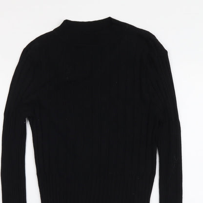Womens UK Size L Brave Soul Black Henley Jumper