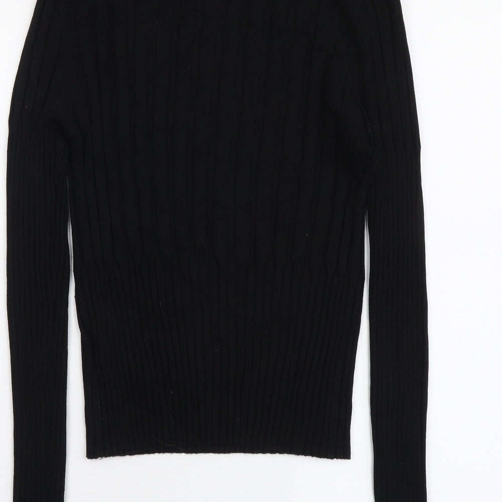 Womens UK Size L Brave Soul Black Henley Jumper