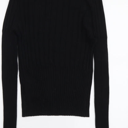 Womens UK Size L Brave Soul Black Henley Jumper