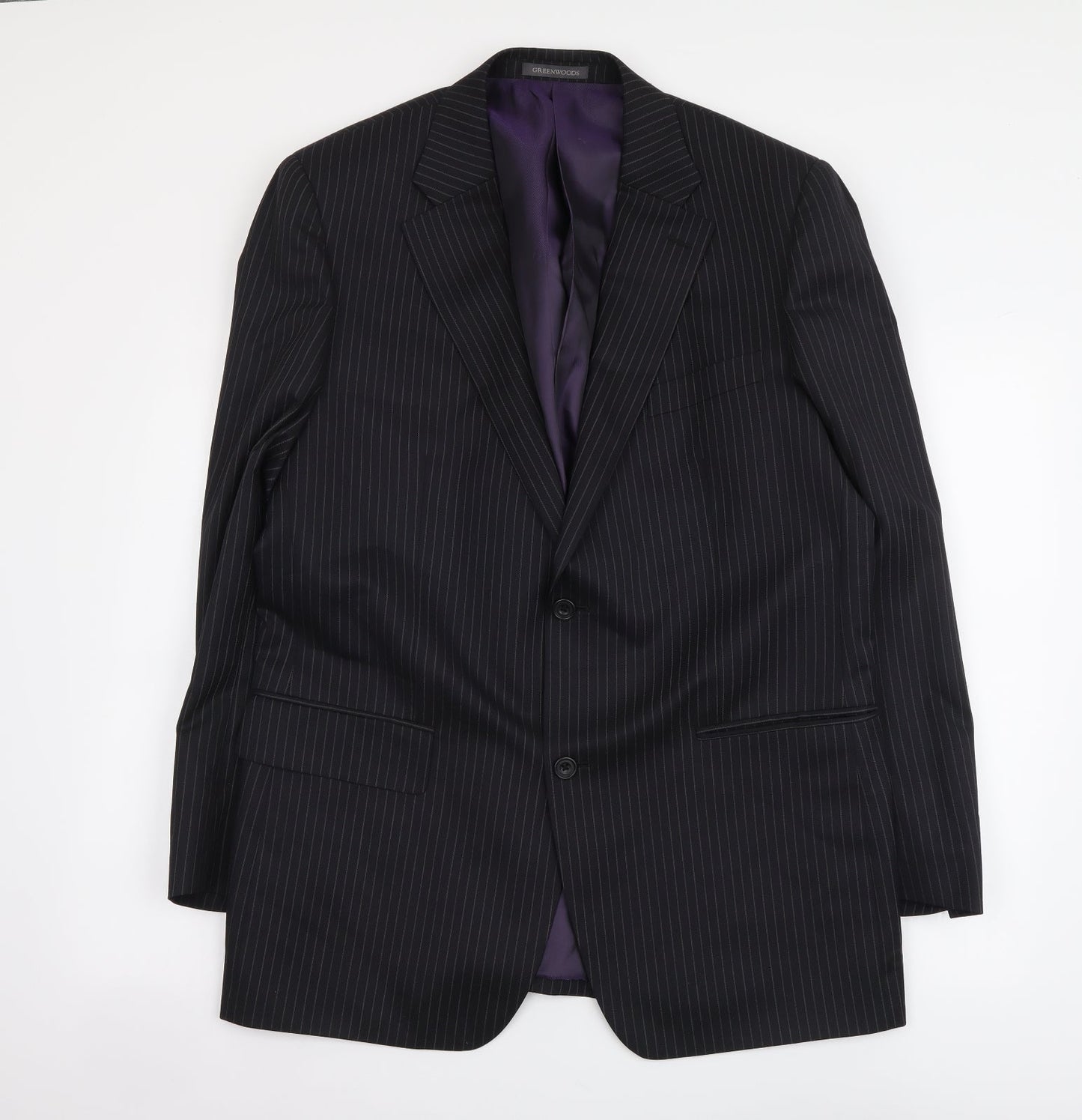 Mens UK Size L Lee Greenwood Regular Black Suit Jacket