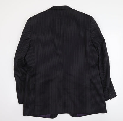 Mens UK Size L Lee Greenwood Regular Black Suit Jacket