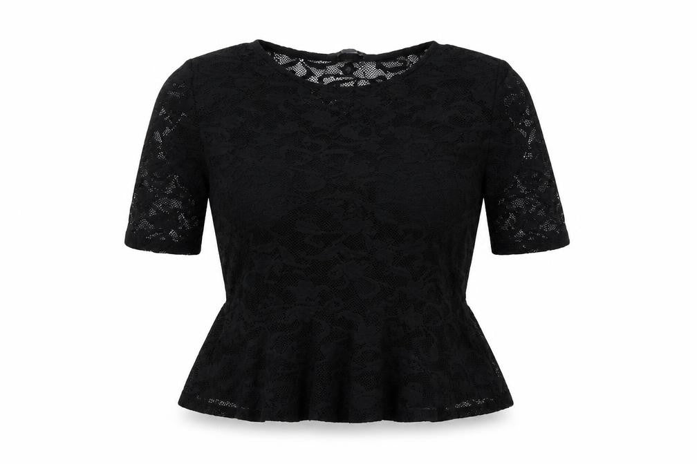 Womens UK Size 10 Dorothy Perkins Black Basic Blouse