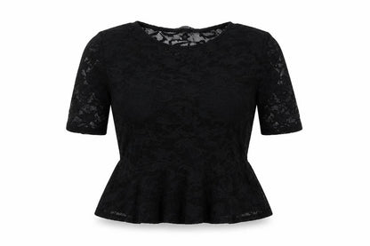 Womens UK Size 10 Dorothy Perkins Black Basic Blouse