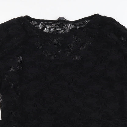 Womens UK Size 10 Dorothy Perkins Black Basic Blouse