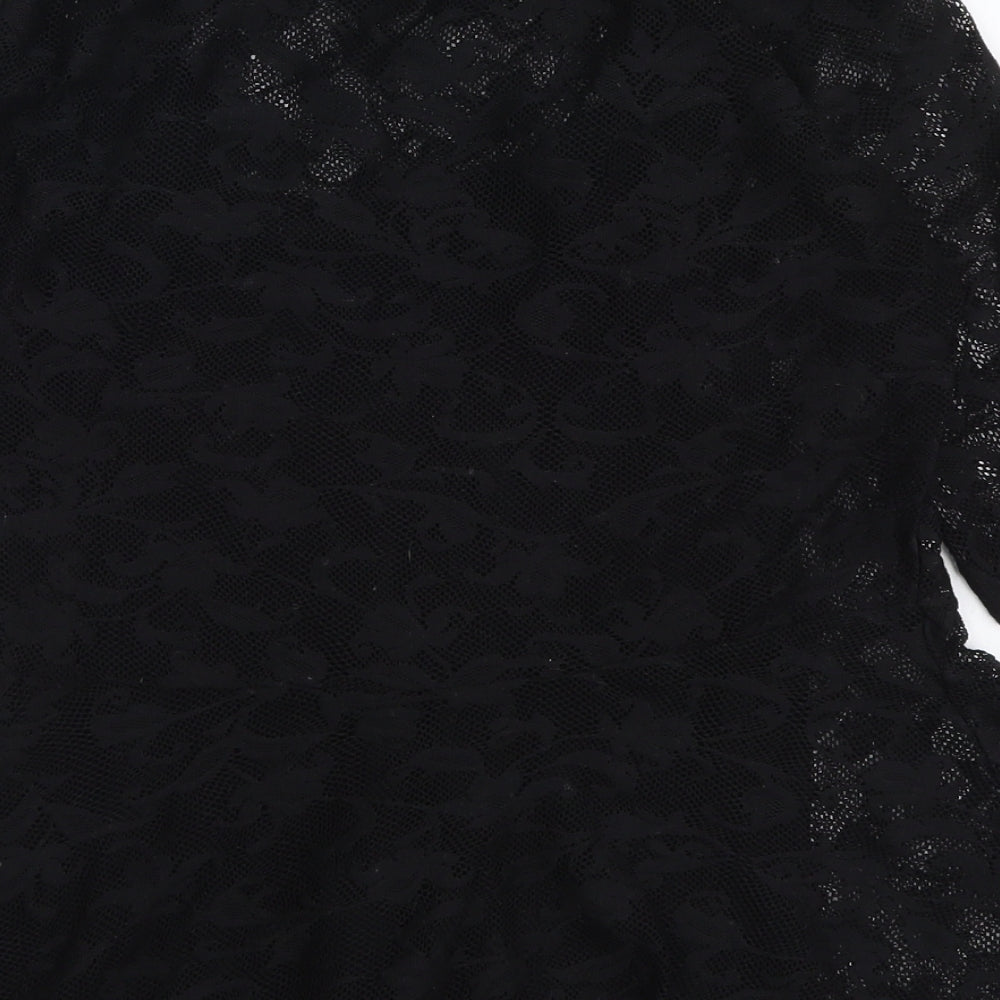 Womens UK Size 10 Dorothy Perkins Black Basic Blouse