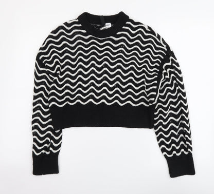 Womens UK Size XS H&M Black Pullover Jumper