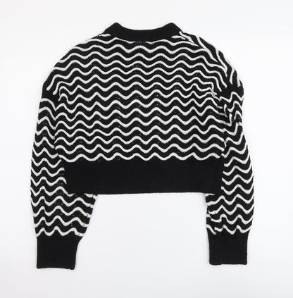 Womens UK Size XS H&M Black Pullover Jumper