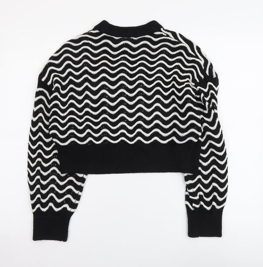 Womens UK Size XS H&M Black Pullover Jumper