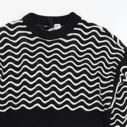 Womens UK Size XS H&M Black Pullover Jumper