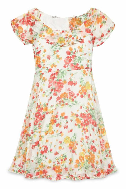 George Womens Multicoloured Floral Polyester A-Line Size 8 Round Neck Pullover