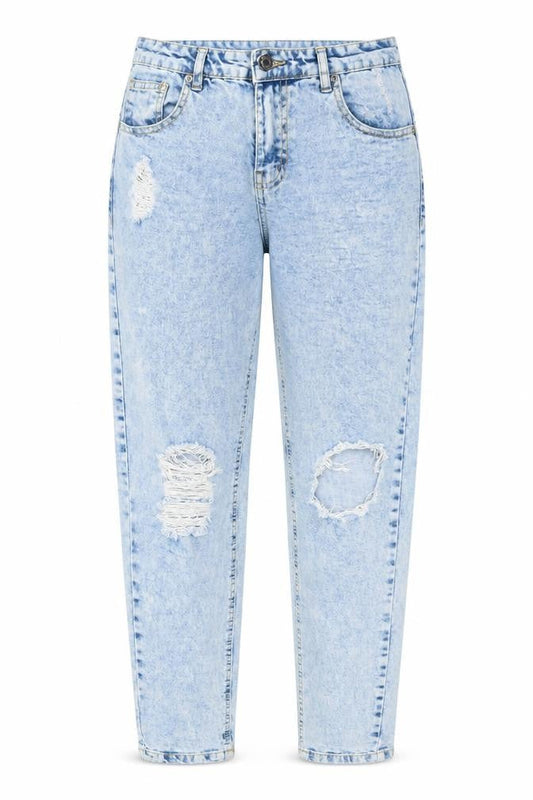 Womens UK Size 10 Select Regular Fit Mom Blue Jeans