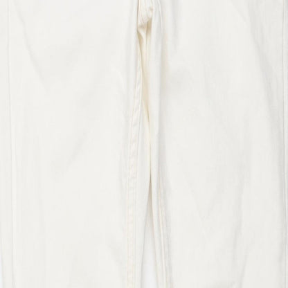Topshop Womens Ivory Cotton Mom Jeans Size 26 in L30 in Regular Button