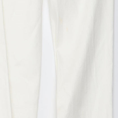 Topshop Womens Ivory Cotton Mom Jeans Size 26 in L30 in Regular Button