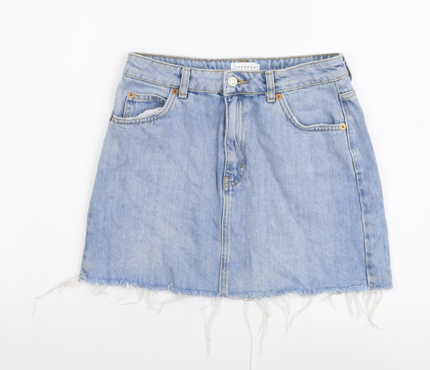 Womens UK Size 10 Topshop Maxi Denim Skirt