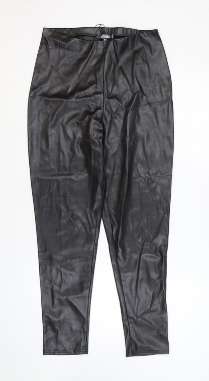Womens UK Size 14 Missguided Regular Fit  Black Trousers