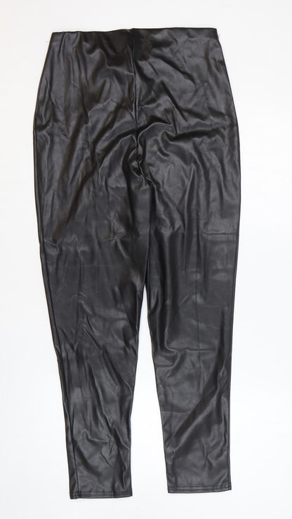 Womens UK Size 14 Missguided Regular Fit  Black Trousers