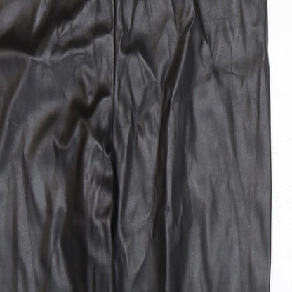 Womens UK Size 14 Missguided Regular Fit  Black Trousers