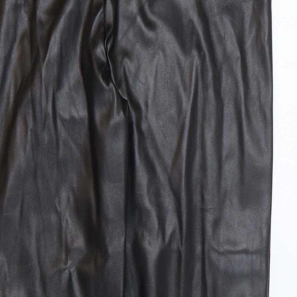 Womens UK Size 14 Missguided Regular Fit  Black Trousers
