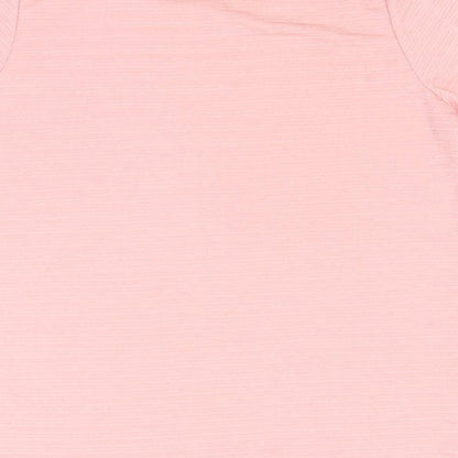 Berkertex Womens Pink Polyester Basic T-Shirt Size 14 Scoop Neck