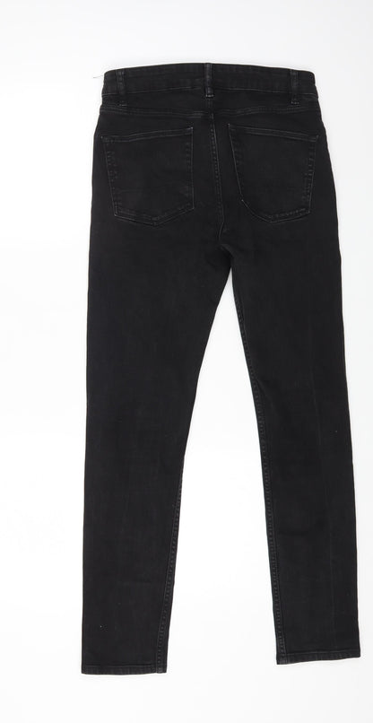 ASOS Womens Black Cotton Skinny Jeans Size 28 in L30 in Regular Zip