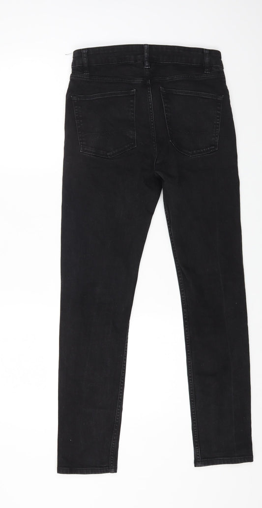 ASOS Womens Black Cotton Skinny Jeans Size 28 in L30 in Regular Zip