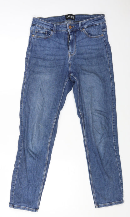 Womens UK Size M Pieces Regular Fit Skinny Blue Jeans