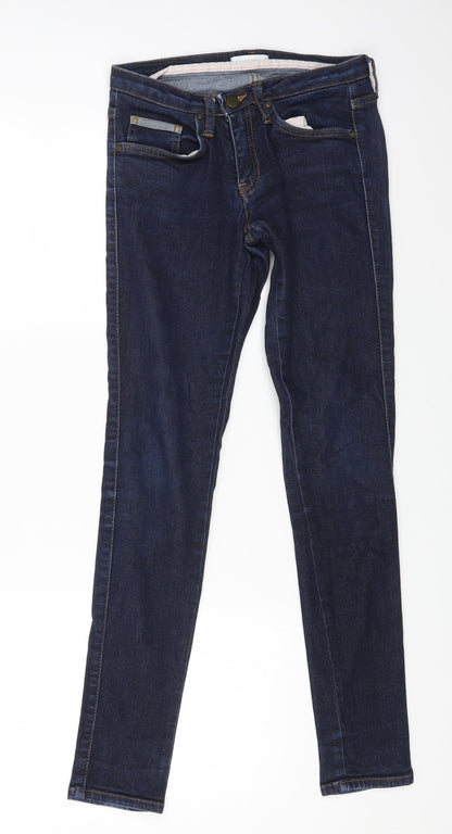 Intropia Womens Blue Cotton Skinny Jeans Size 6 L26 in Regular Zip