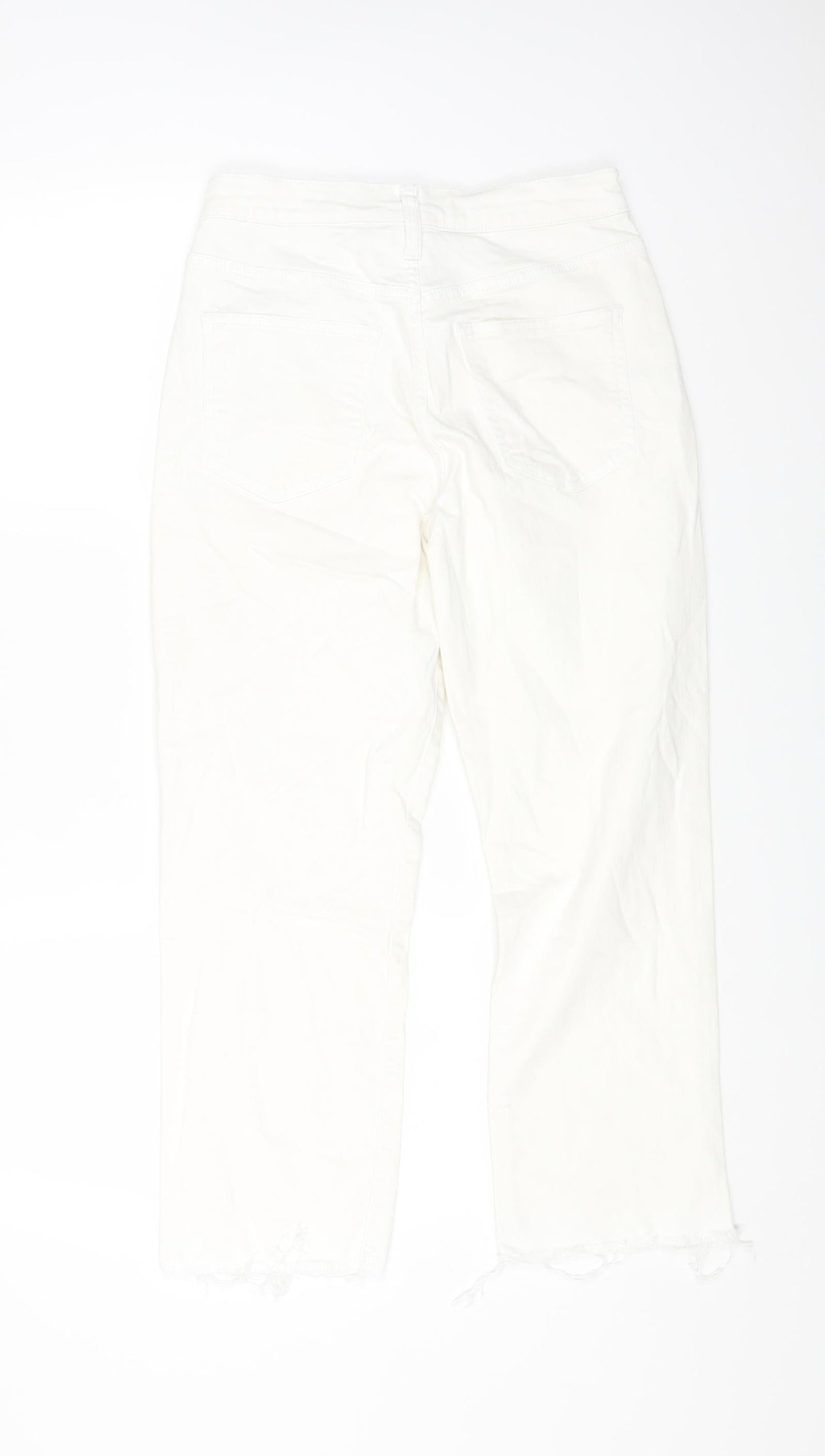 Gap Womens White Cotton Capri Jeans Size 26 in L23 in Regular Zip