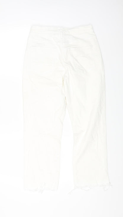 Gap Womens White Cotton Capri Jeans Size 26 in L23 in Regular Zip