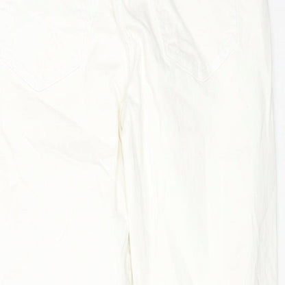Gap Womens White Cotton Capri Jeans Size 26 in L23 in Regular Zip