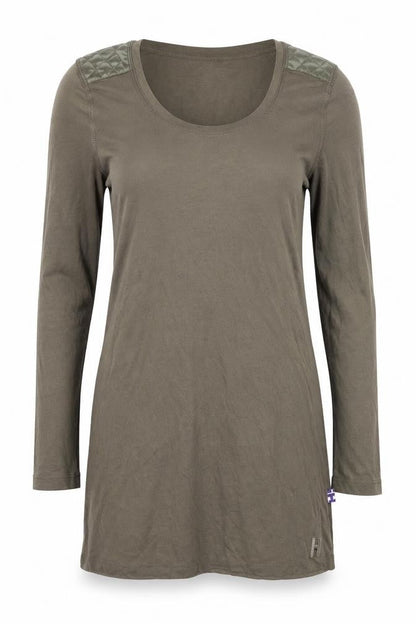 Womens UK Size 6 Debenhams Brown Tunic T-Shirt