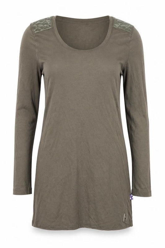 Womens UK Size 6 Debenhams Brown Tunic T-Shirt
