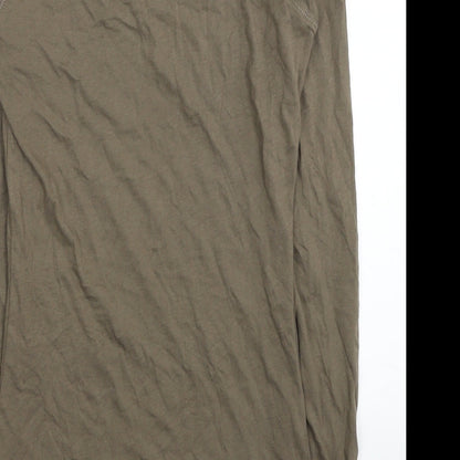 Womens UK Size 6 Debenhams Brown Tunic T-Shirt