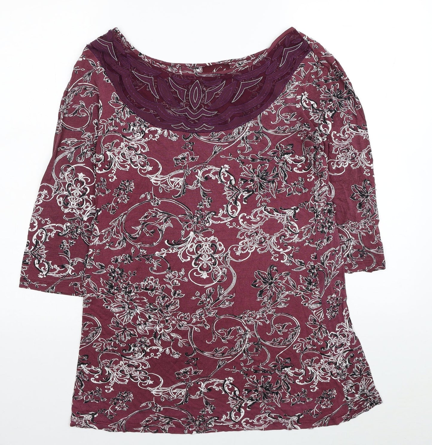 Womens UK Size 10 NEXT Red Tunic T-Shirt