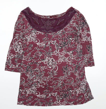 Womens UK Size 10 NEXT Red Tunic T-Shirt