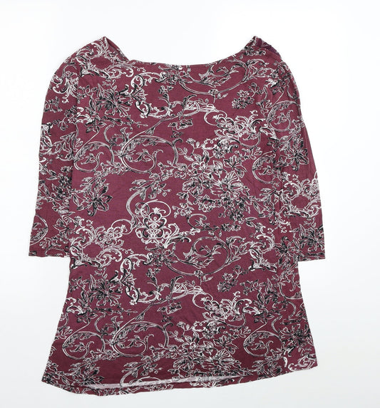 Womens UK Size 10 NEXT Red Tunic T-Shirt