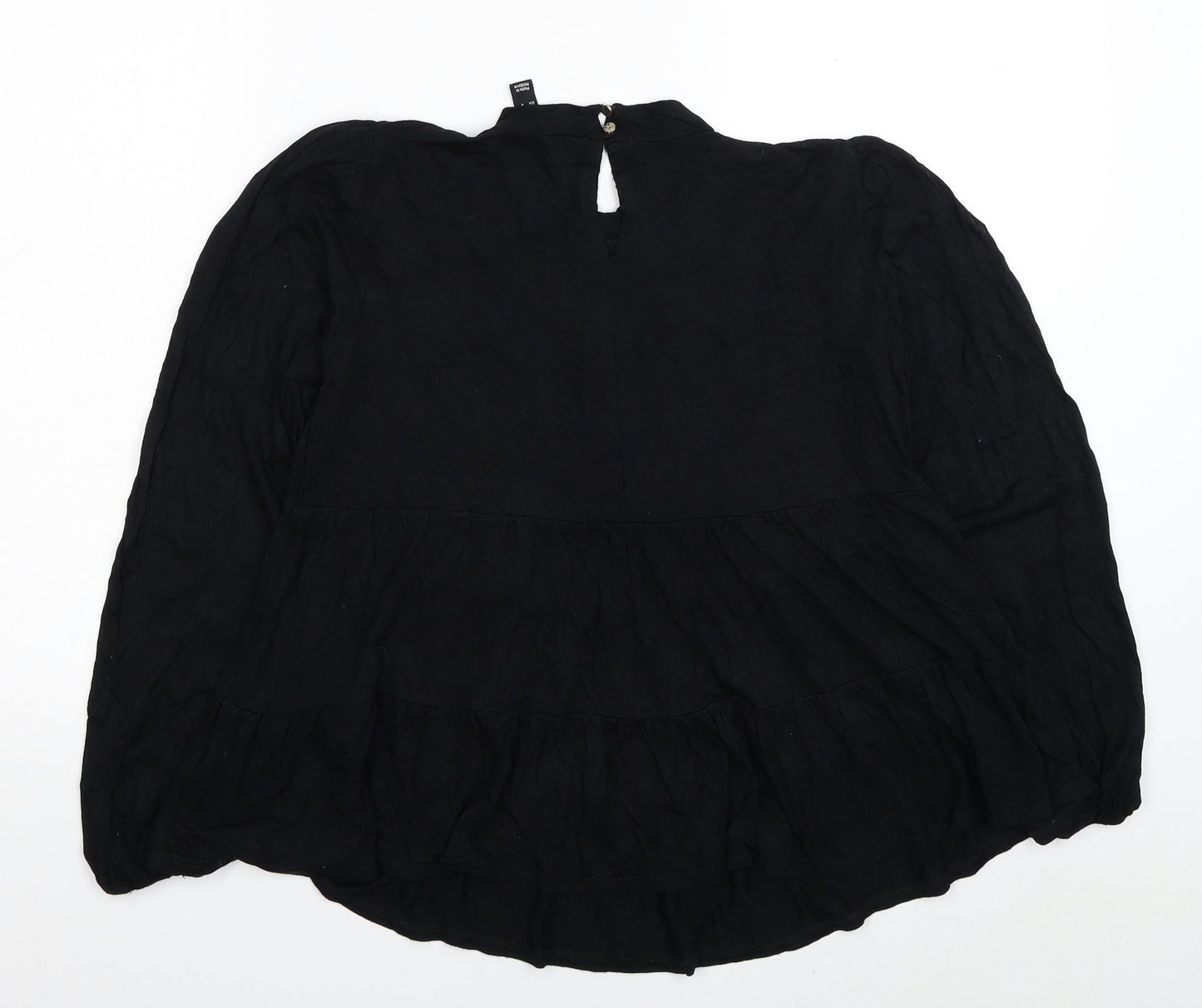 Womens UK Size 10 New Look Black Basic Blouse
