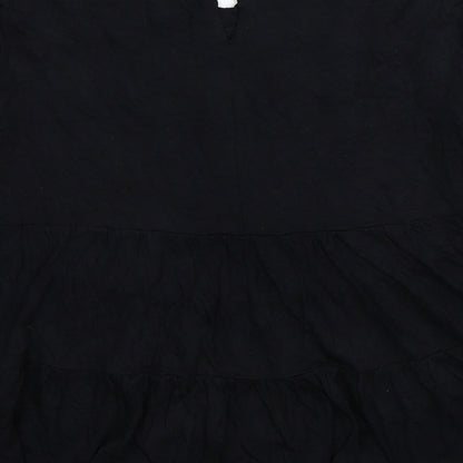 Womens UK Size 10 New Look Black Basic Blouse