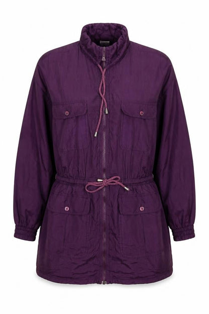 Partners Womens Purple Rain Coat Coat Size M Zip