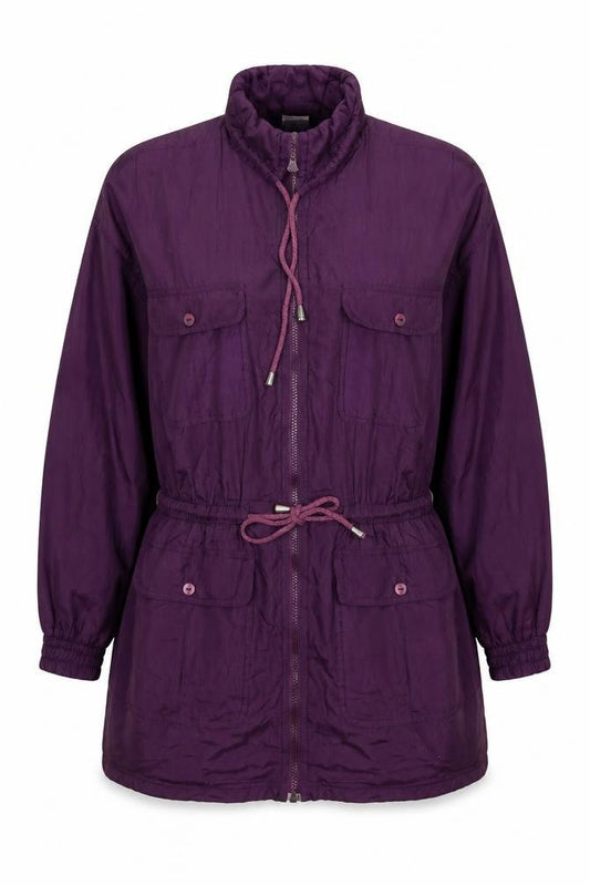 Partners Womens Purple Rain Coat Coat Size M Zip