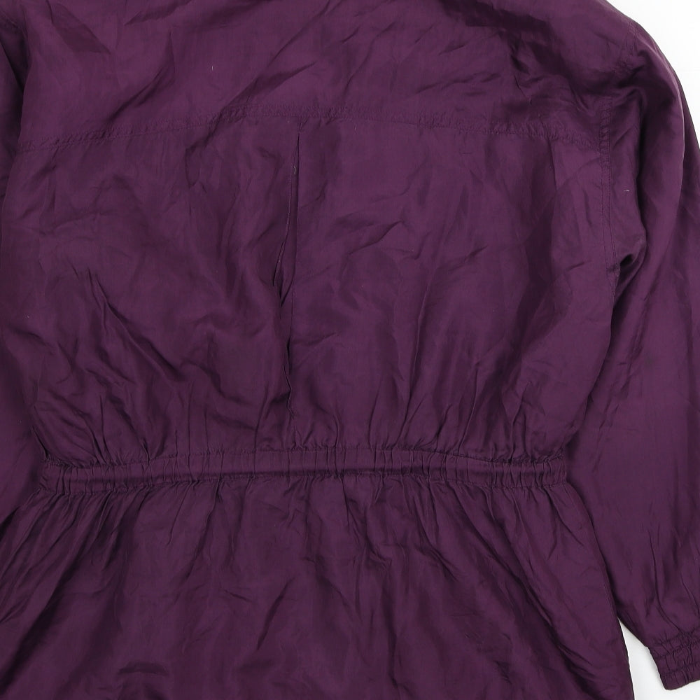 Partners Womens Purple Rain Coat Coat Size M Zip