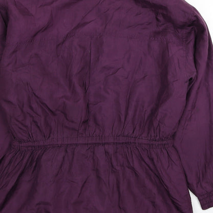 Partners Womens Purple Rain Coat Coat Size M Zip